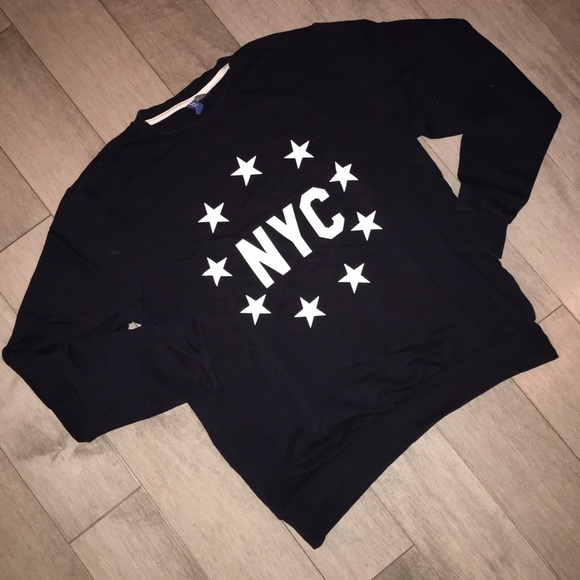 H&M NYC LIGHT WEIGHT CREW NEC SWEATSHIRT: med - Picture 2 of 3